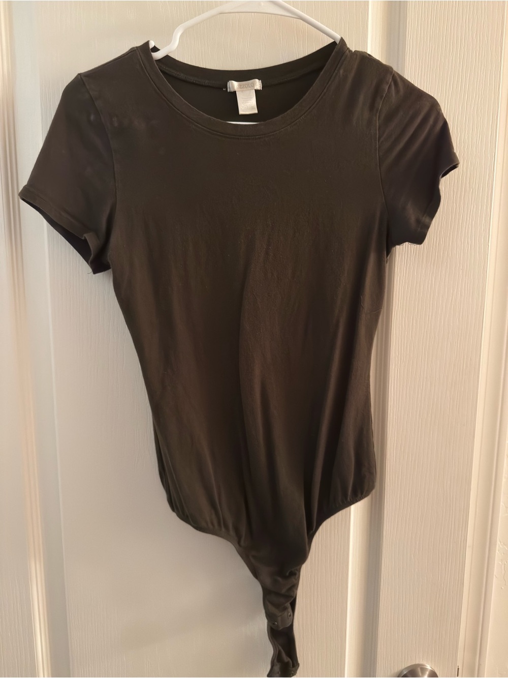 Olive Short-Sleeve Bodysuit Top